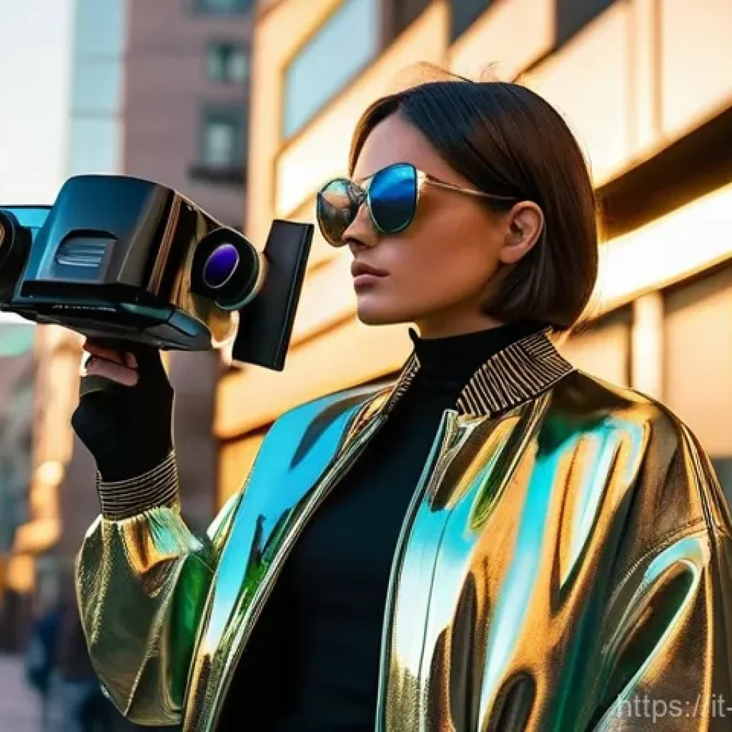 사진 자격증과 관련된 최신 기술 동향 - **Prompt 1: Futuristic Cityscape Photographer**
    A confident young Italian woman in her late 20s,...