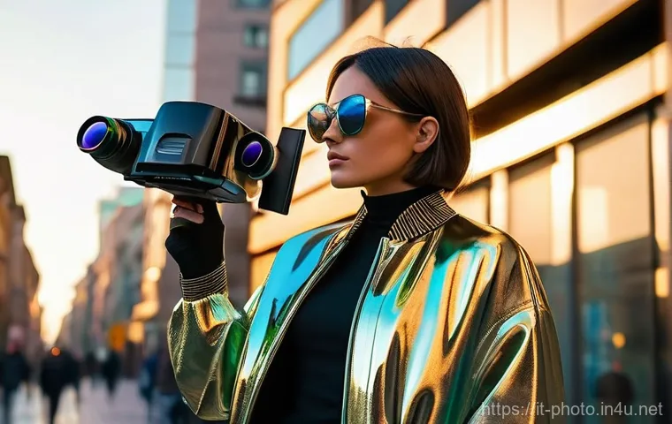 사진 자격증과 관련된 최신 기술 동향 - **Prompt 1: Futuristic Cityscape Photographer**
    A confident young Italian woman in her late 20s,...