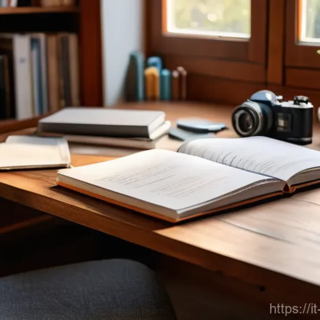 사진 자격증 필기시험 시간 관리 전략 - **"Strategic Preparation: The Photographer's Study Nook"**
    A wide-angle, photorealistic shot of ...