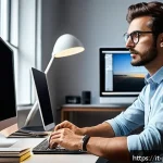 사진 자격증 이직 준비 체크리스트 - A professional Italian photographer in a modern studio setting, surrounded by high-end camera equipm...