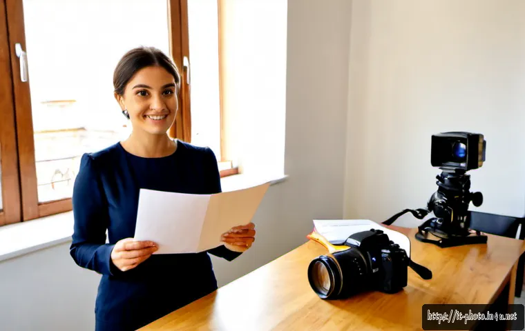 사진 자격증이 필요한 이유 - Photorealistic scene inside a bright Italian photography academy studio, a confident adult photograp...